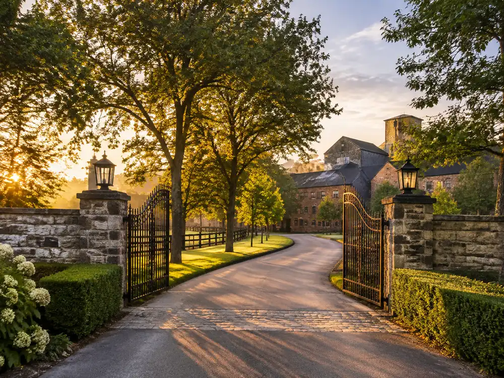 The distillery gates at 113 Great Buffalo Trace